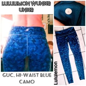 Lululemon Wunder Under 28" camo full length